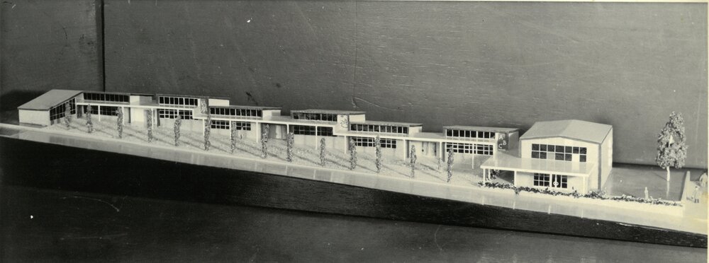 Model of the new Carey preparatory school, 1958