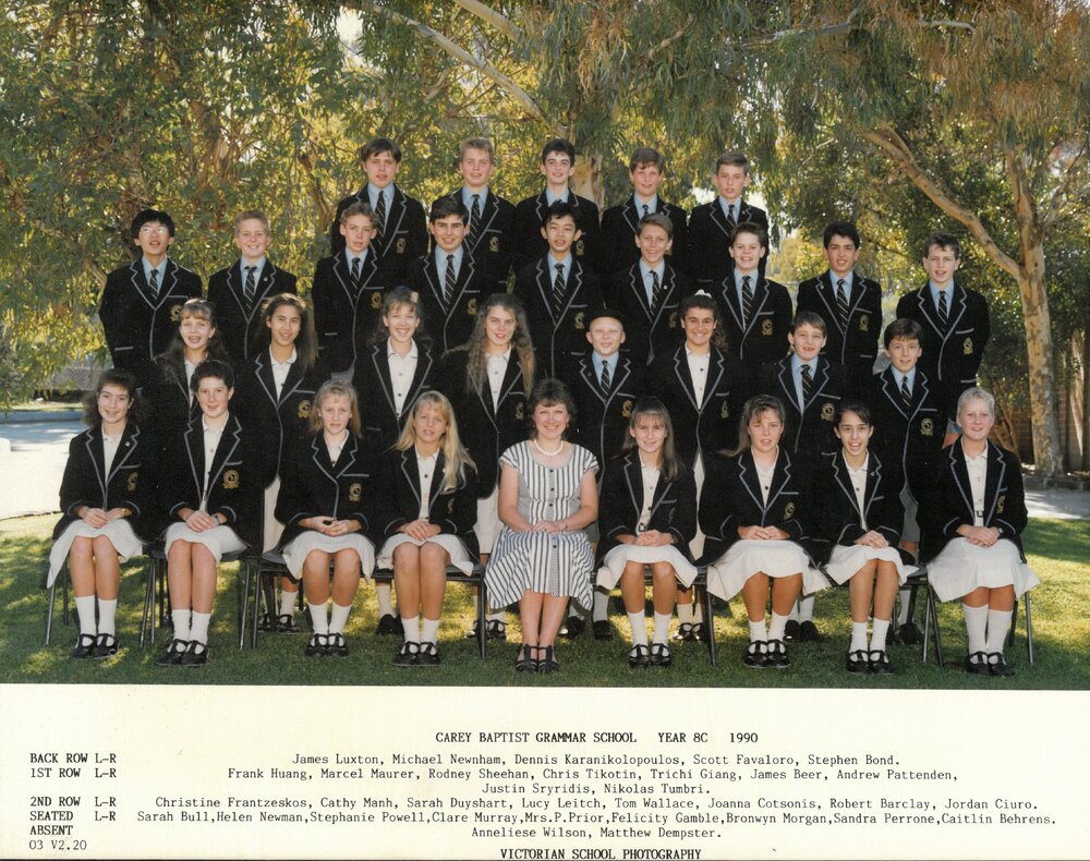 Year 8C, 1990