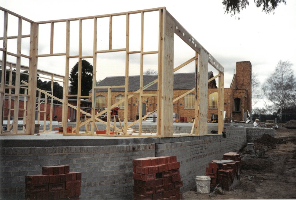 Middle School early construction, 1991