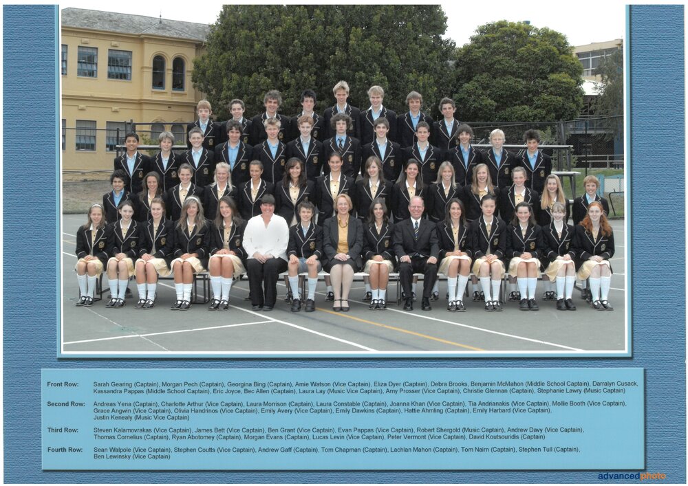 Middle School leaders, 2007
