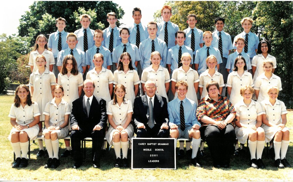 Middle School leaders, 2001