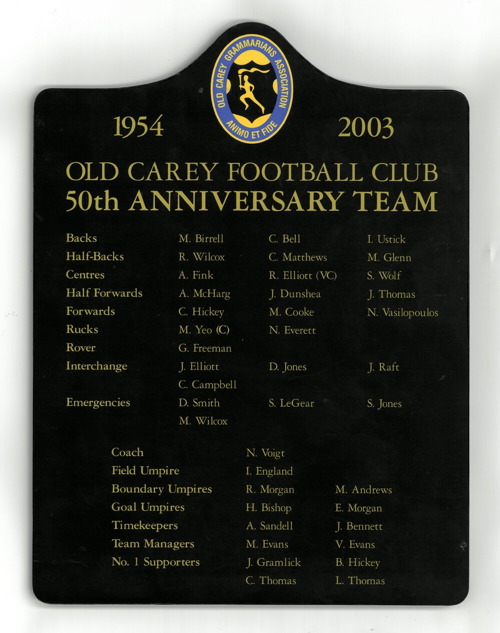 50th anniversary team, 2003