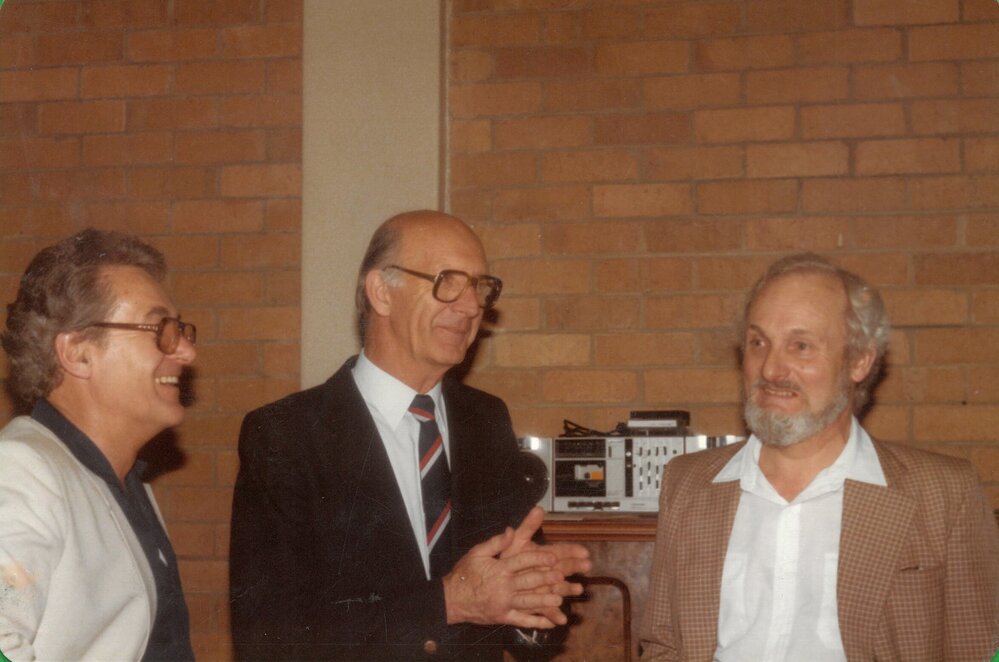 Reverend Peter Stockman, Gerard Cramer and David Nance, 1984