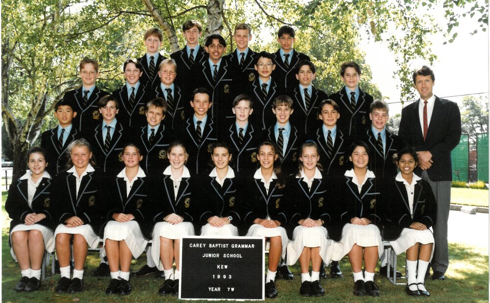 Junior School class 7W, 1993