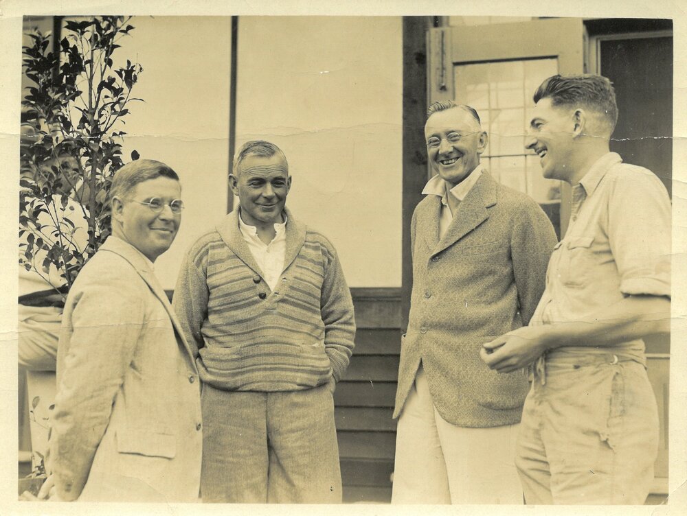 Mr HG Steele with unidentified men, circa 1930