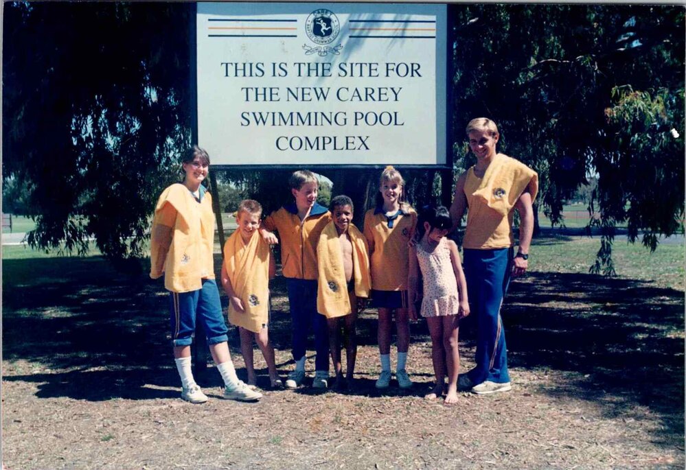 Publicity photo for the swimming pool at Bulleen, 1990