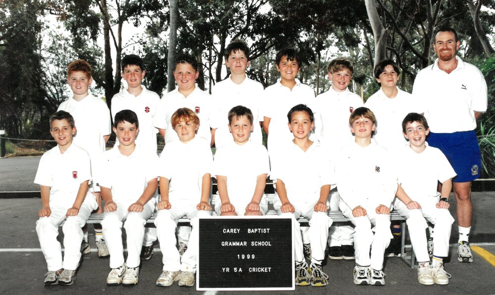 Donvale Year 5A cricket team, 1999