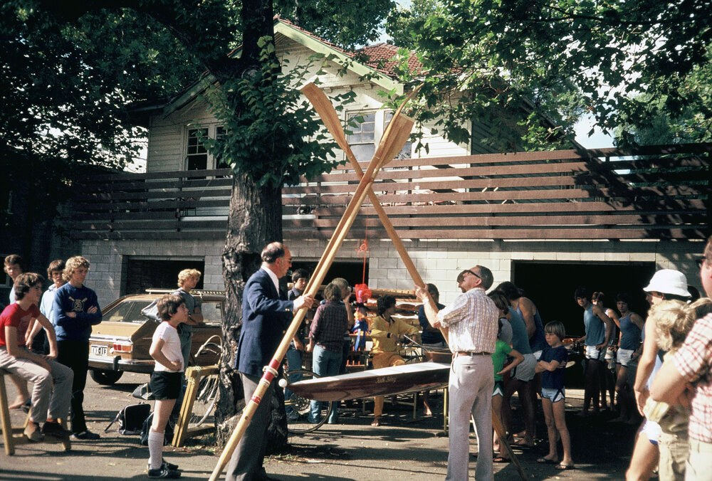 Christening of the 'Keith Bilney' rowing boat, circa 1982