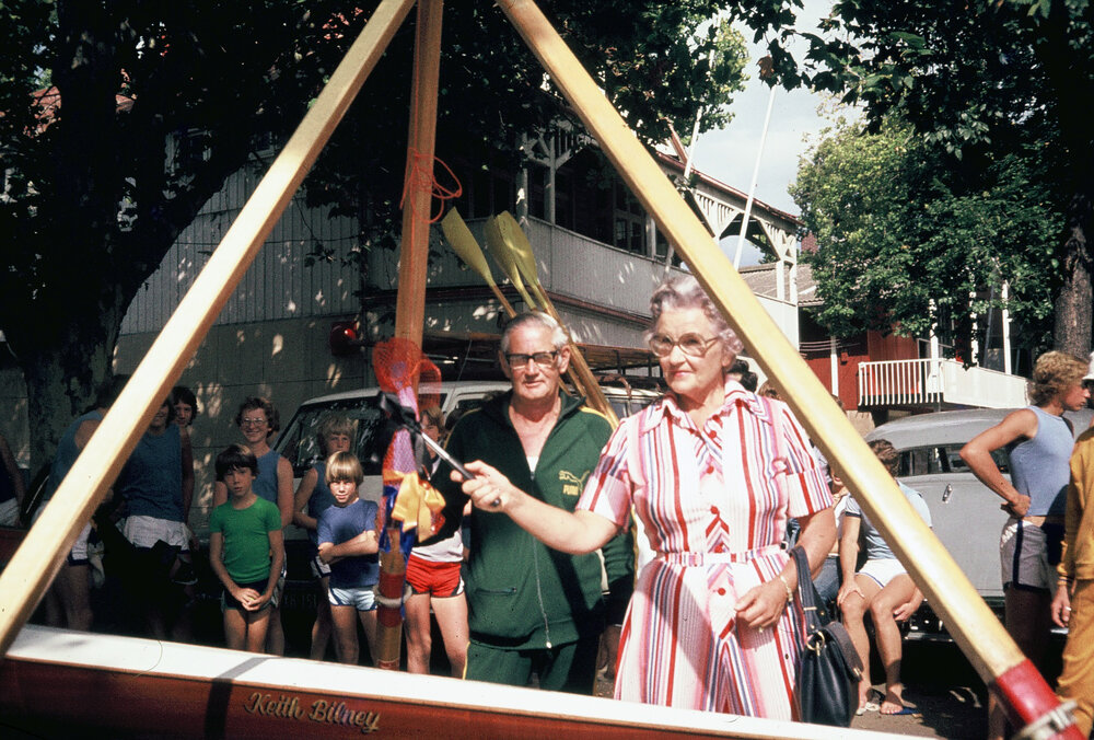 Christening of the 'Keith Bilney' rowing boat, circa 1982