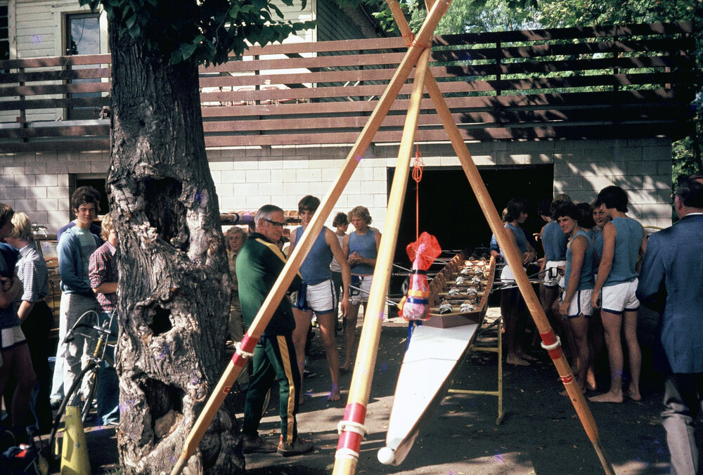 Christening of the 'Keith Bilney' rowing boat, circa 1982