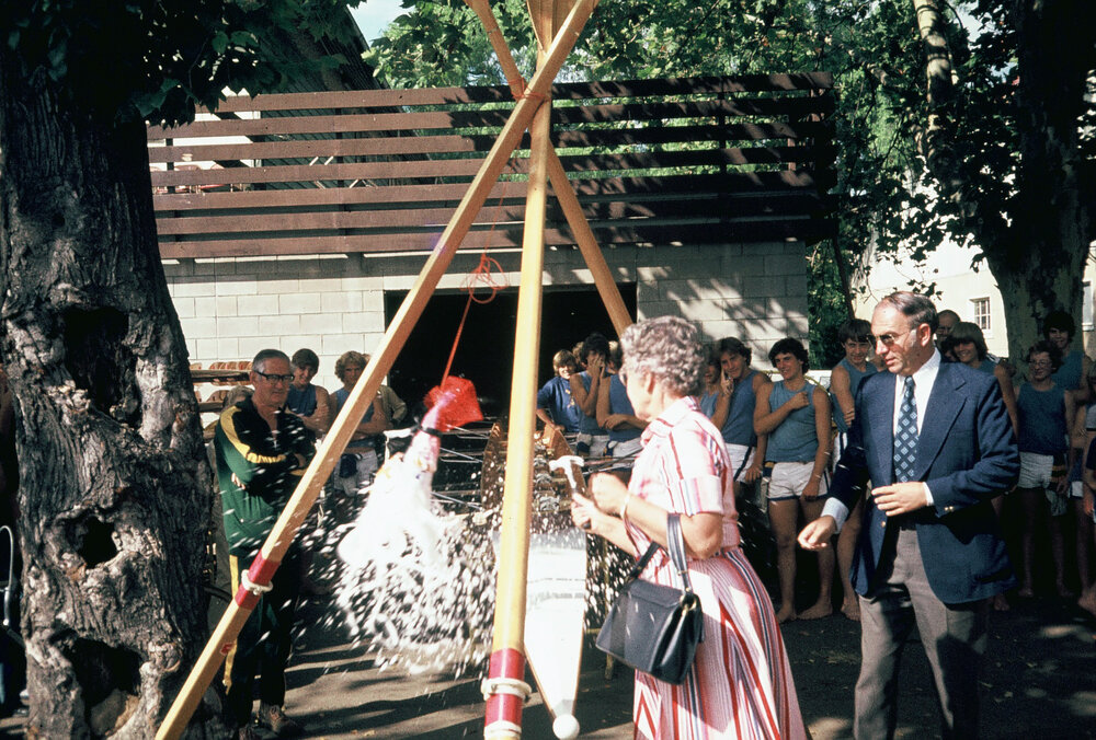 Christening of the 'Keith Bilney' rowing boat, circa 1982