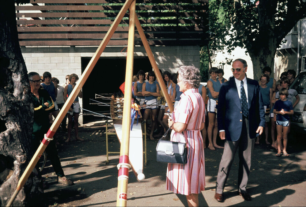 Christening of the 'Keith Bilney' rowing boat, circa 1982