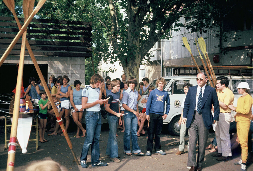 Christening of the 'Keith Bilney' rowing boat, circa 1982