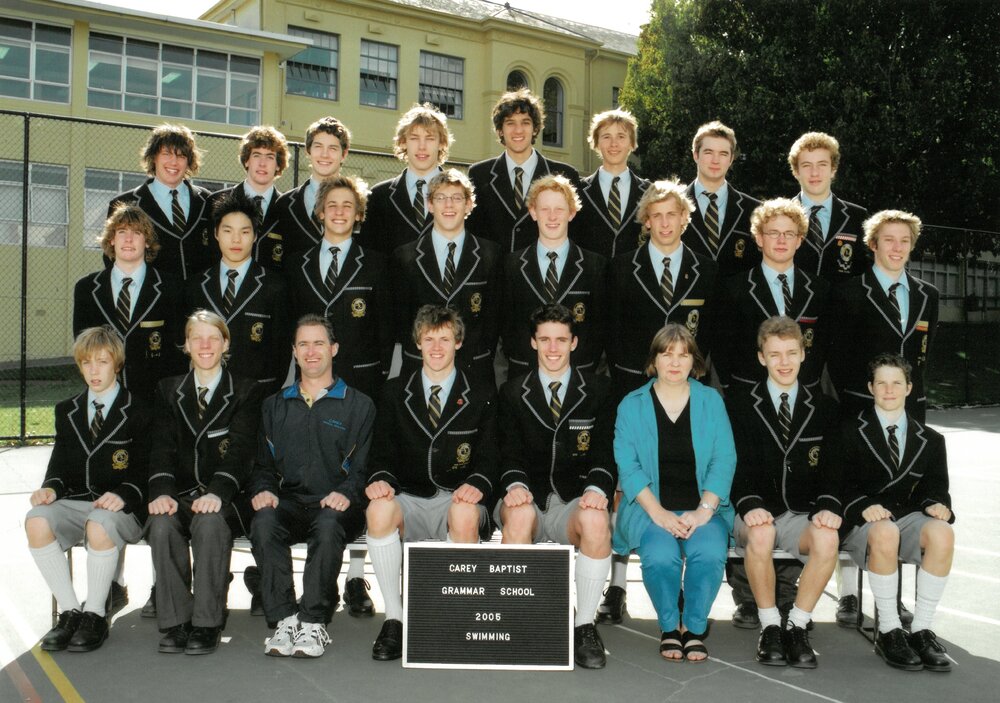 Boys' swimming team, 2005