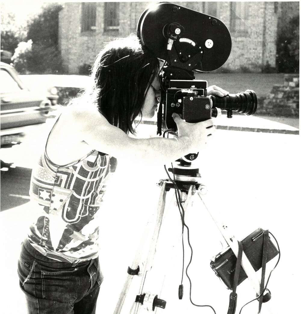 Andrew Jones filming scene for 'Carey is', 1973