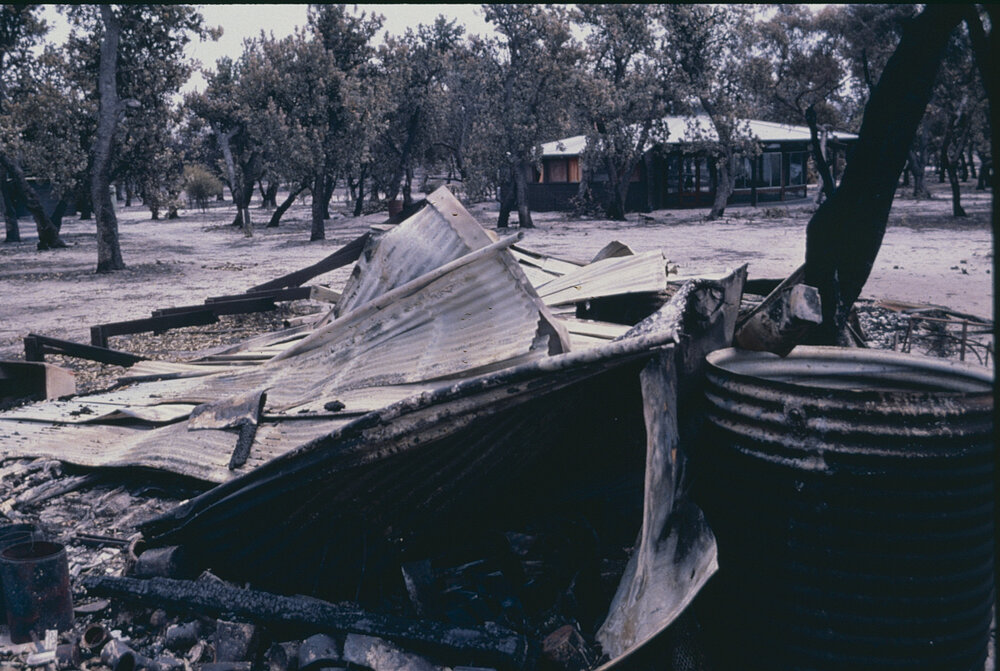 Camp Toonallook after the fire, 1978