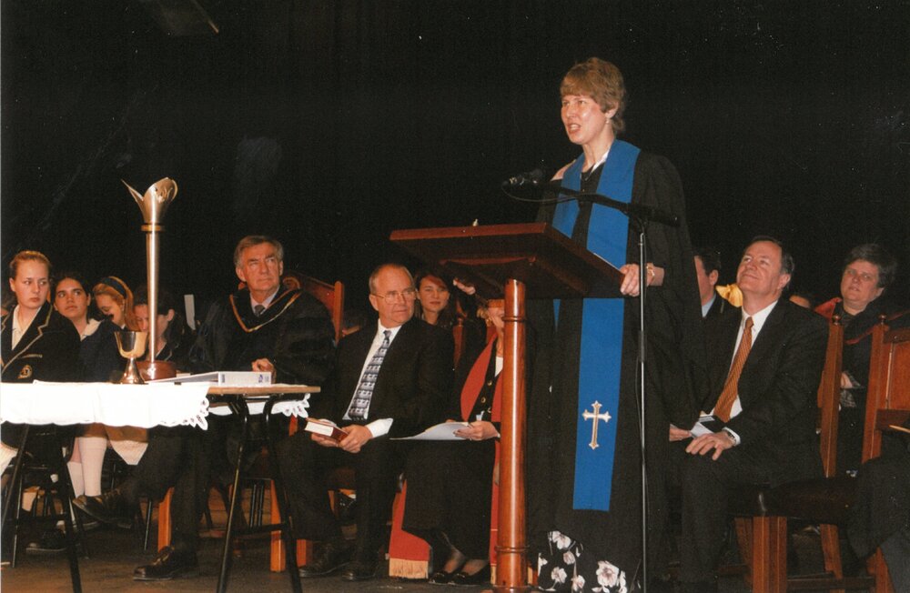 Induction of Middle School Chaplain Val Billingham, 2001