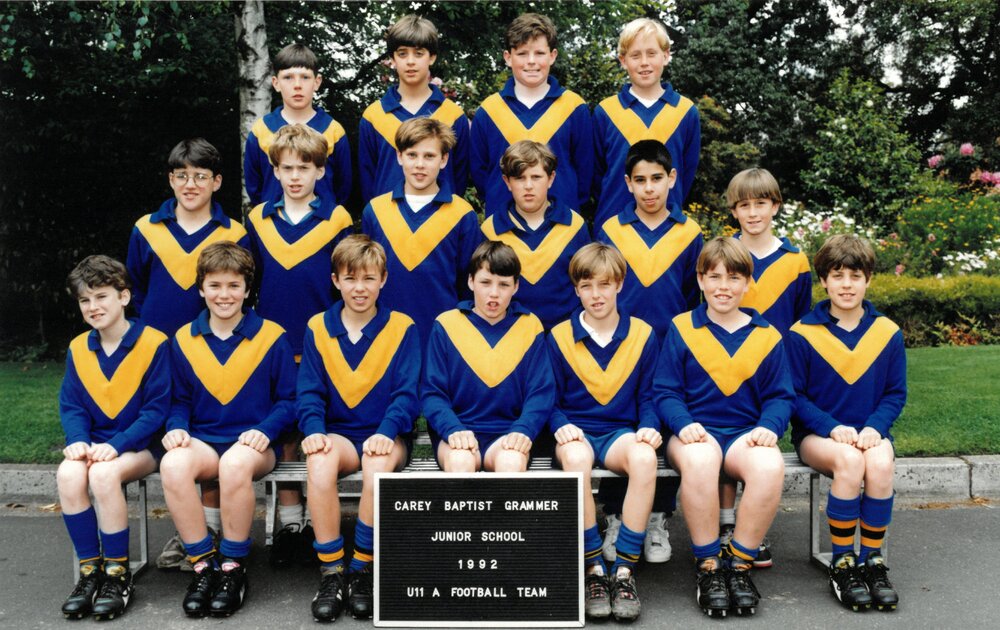 Under 11A football team, 1992