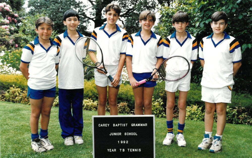Year 7B tennis team, 1992