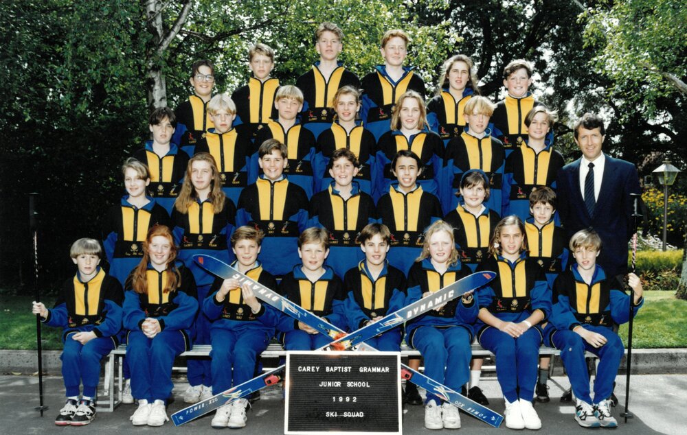 Junior School ski squad, 1992