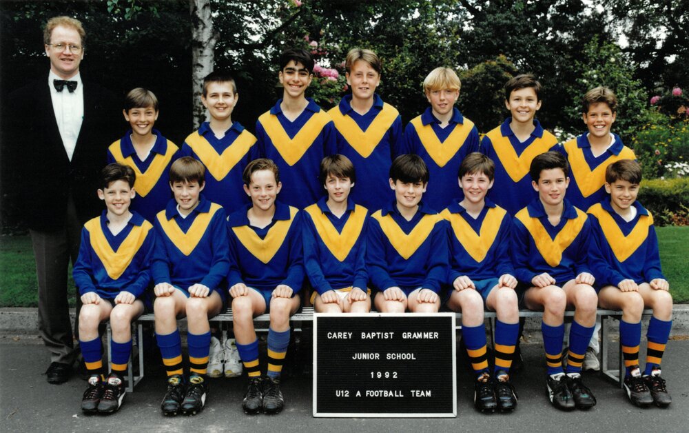Under 12A football team, 1992