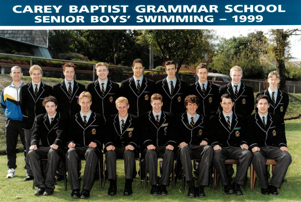 Senior Boys' Swimming team, 1999