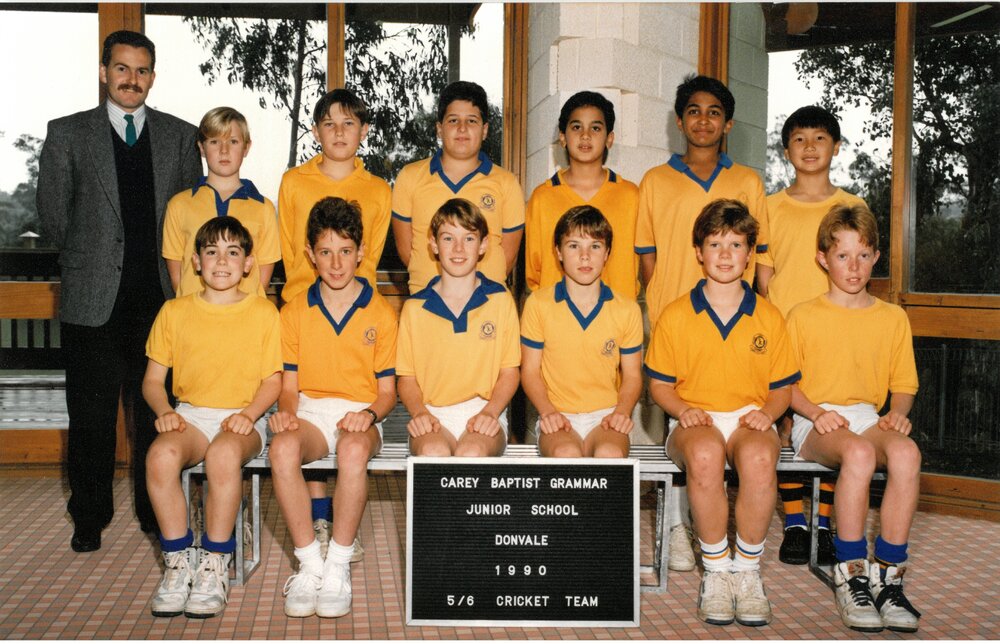 Donvale Year 5 and 6 cricket team, 1990