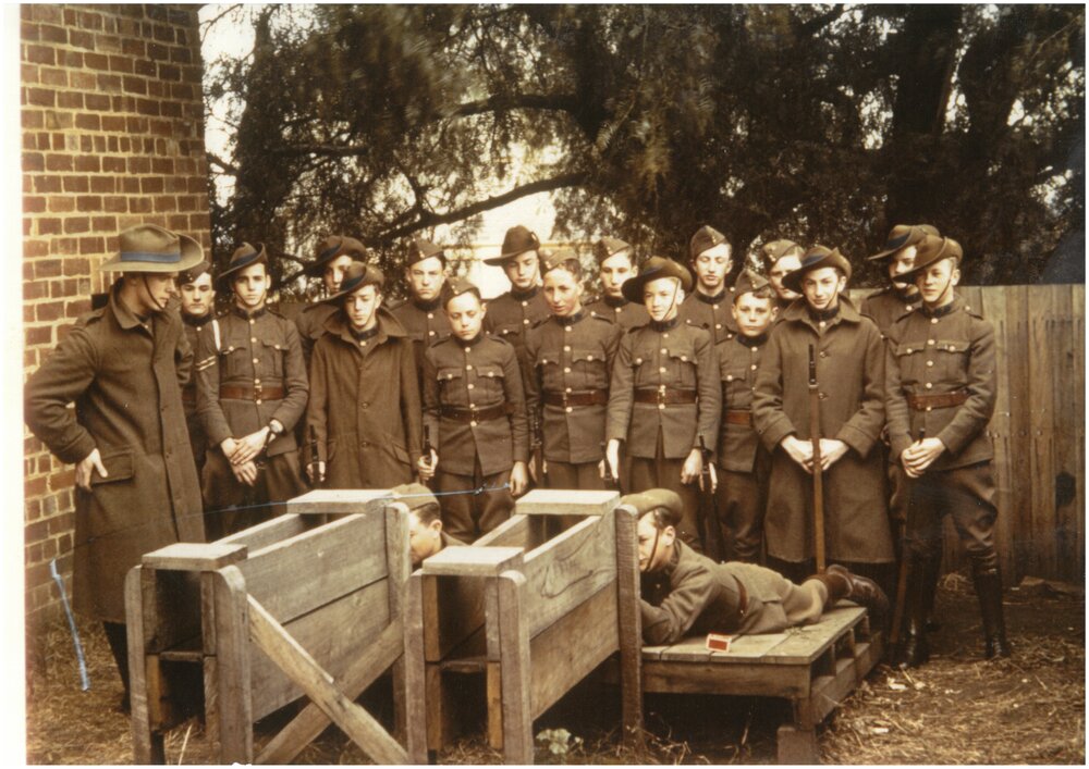 Cadets at the rifle range, 1940