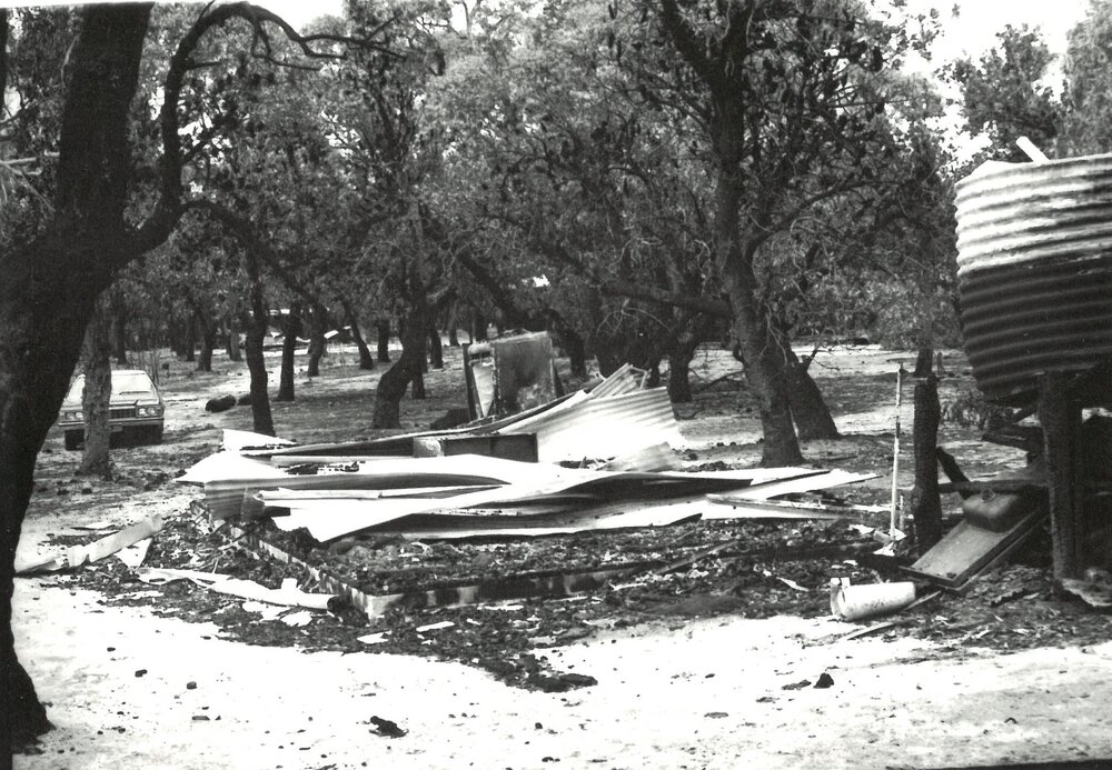 Camp Toonallook after the fire, 1978