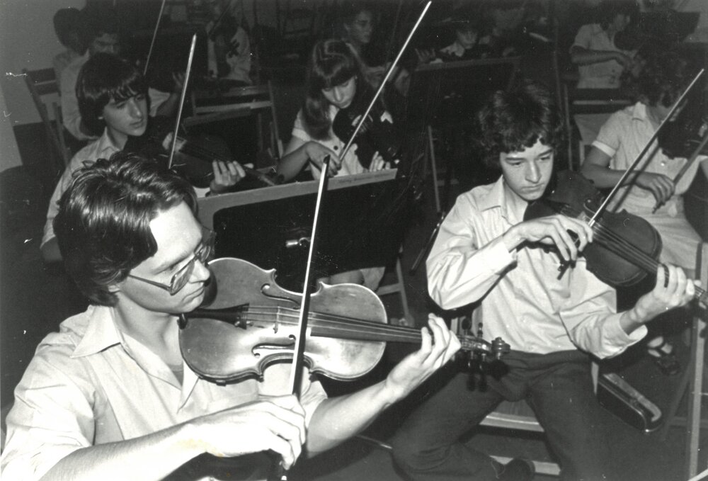 School orchestra, 1980s