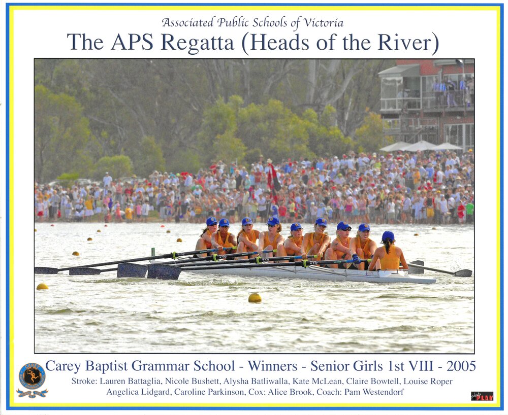 APS Head of the River Winners - Senior Girls 1st VIII, 2005