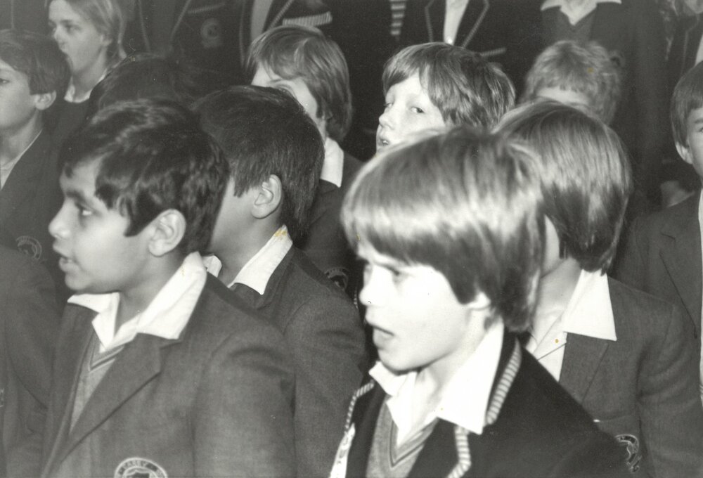 Junior School Choir visits the Prep School, 1981