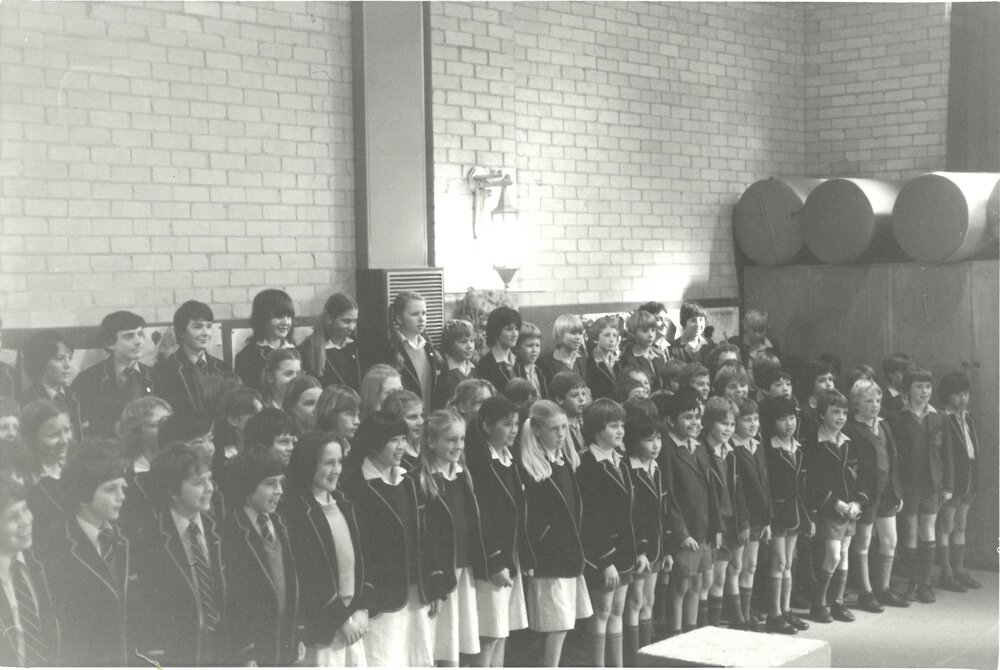 Junior School Choir visits the Prep School, 1981