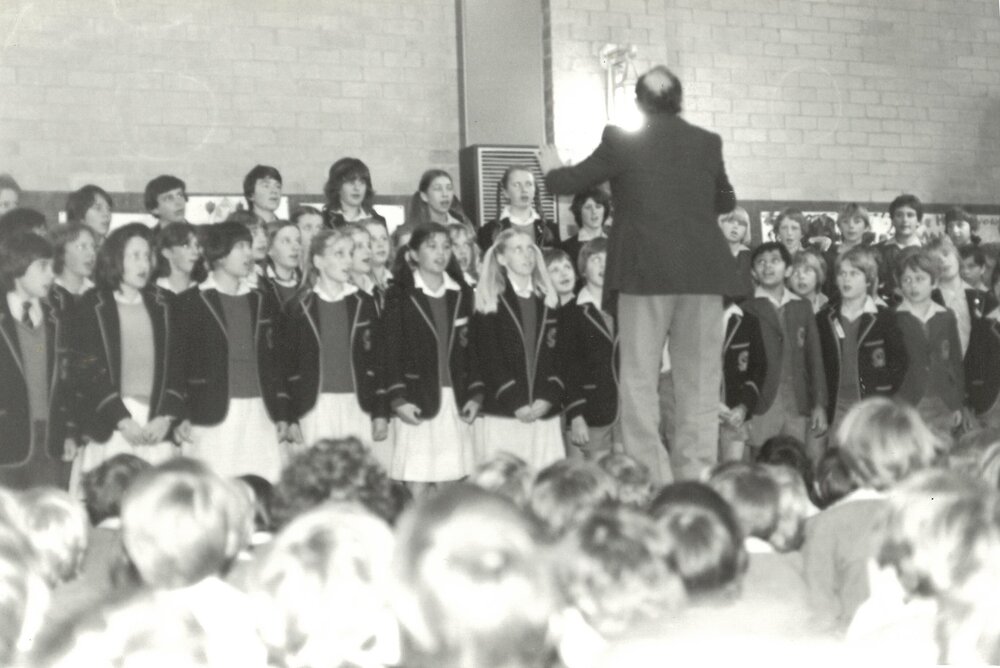 Junior School Choir visits the Prep School, 1981