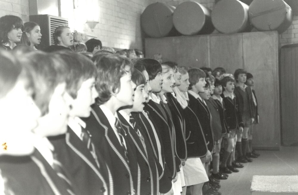 Junior School Choir visits the Prep School, 1981