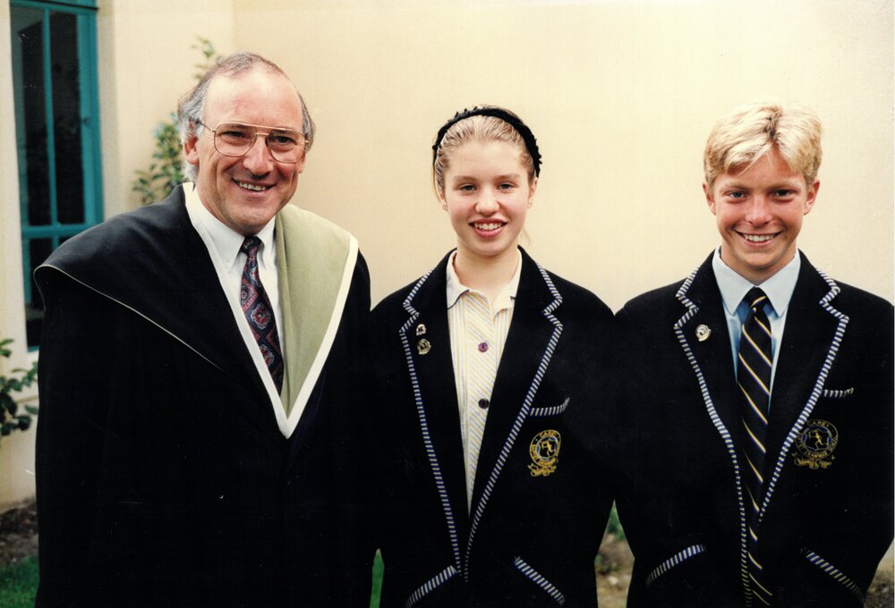 Mr Keith Creed with Middle School Captains, 1996