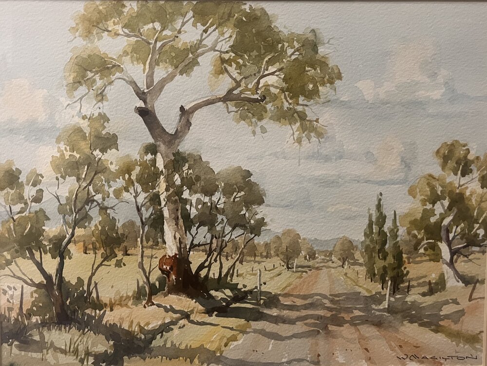 Alpine country road, circa 1980s