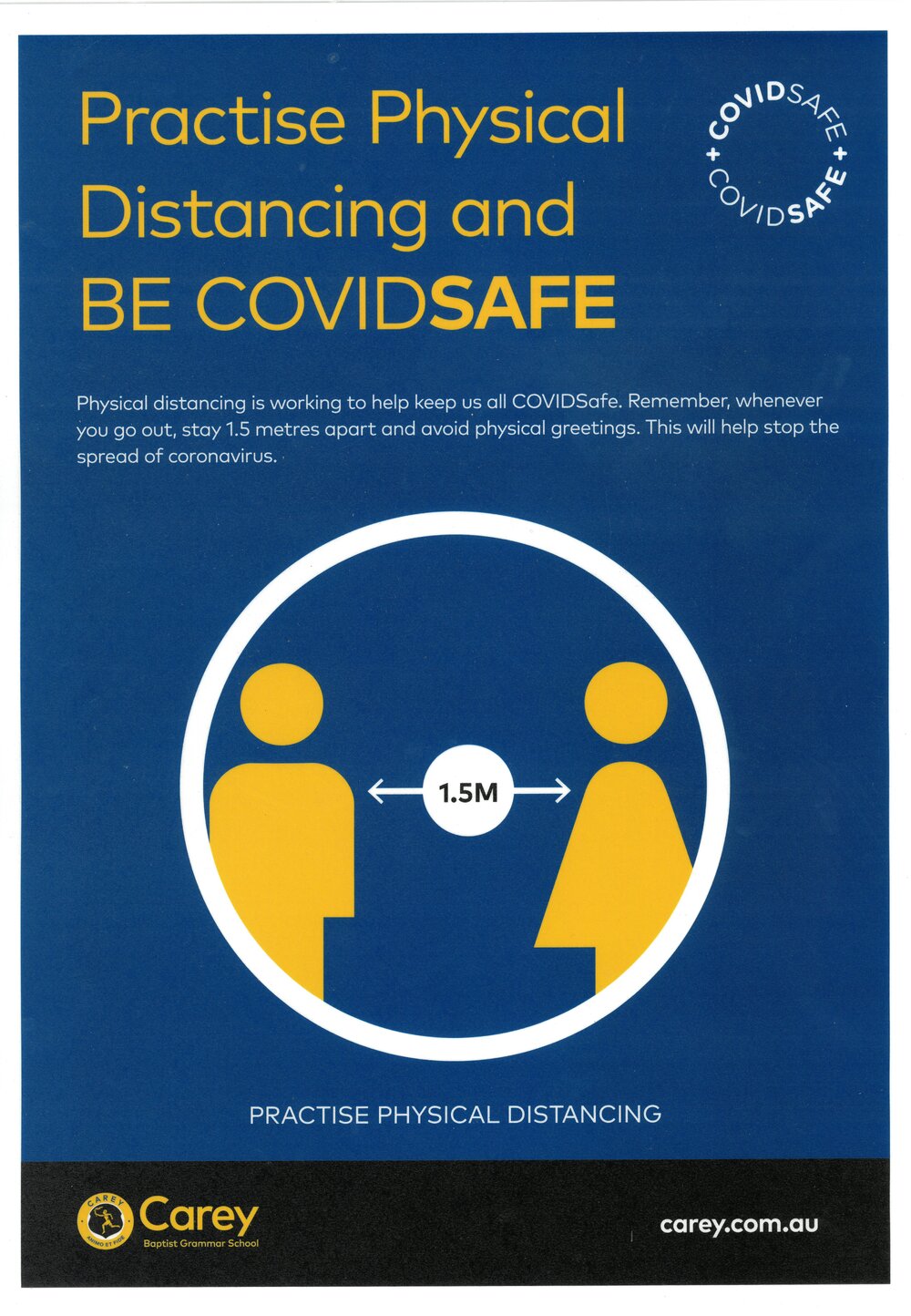Practise Physical Distancing and BE COVIDSAFE, 2020