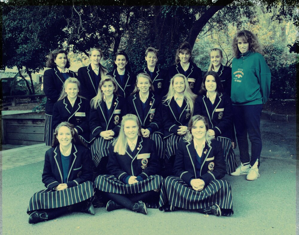 Girls senior premiership ESA tennis team, 1991