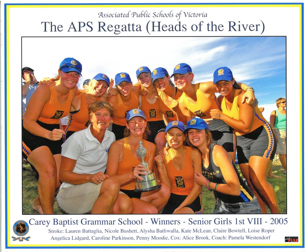 APS Head of the River Winners - Senior Girls 1st VIII, 2005