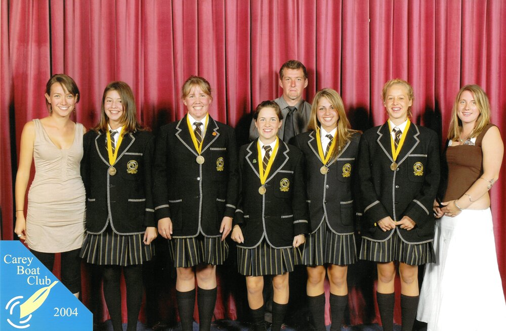 Unidentified girls rowing team, 2004