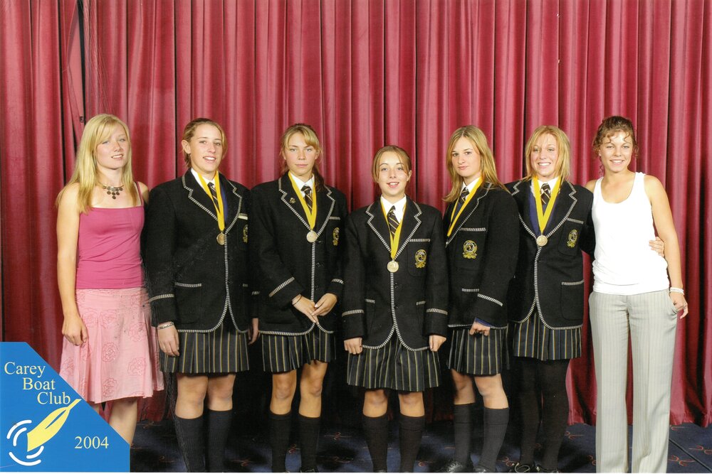 Unidentified girls rowing team, 2004