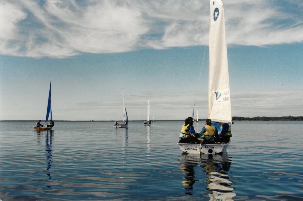 Sailing at Camp Toonallook, 2003