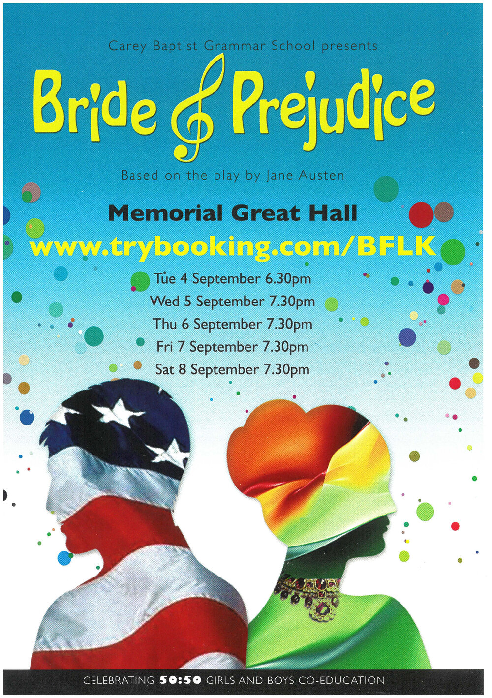 Senior School Play 'Bride and Prejudice' promotional poster, 2012