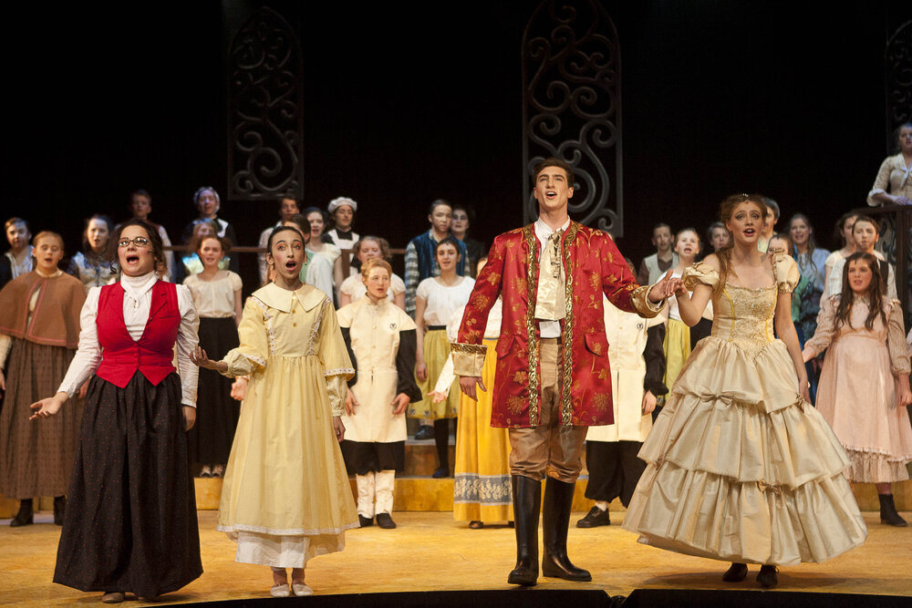 Scene from the Middle School Play 'Beauty and the Beast', 2012