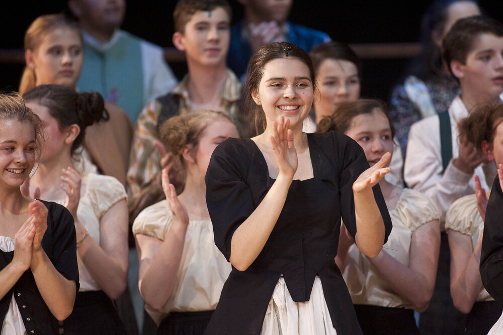 Scene from the Middle School Play 'Beauty and the Beast', 2012