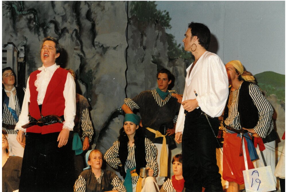Scene from Senior School musical 'Pirates of Penzance', 1987