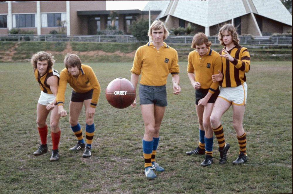 Football on Sandell Oval, 1974