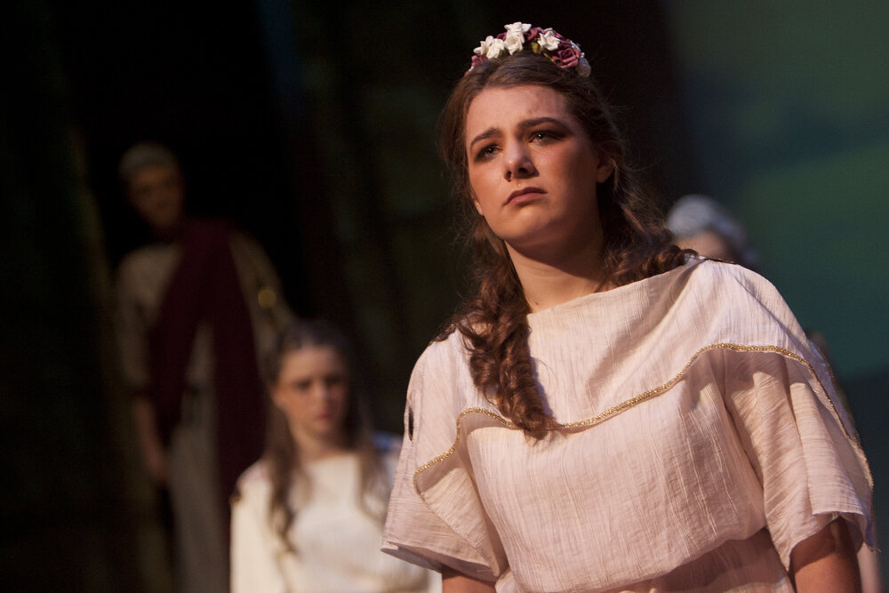 Scene from VCE Theatre Studies play 'Antigone', 2011