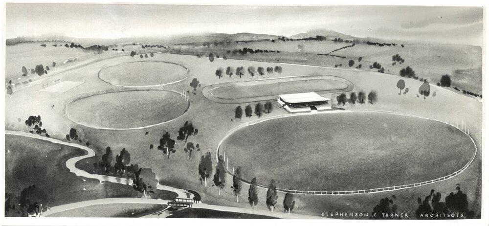 Architect&rsquo;s impression of Carey&rsquo;s Bulleen Sports Complex, 1960